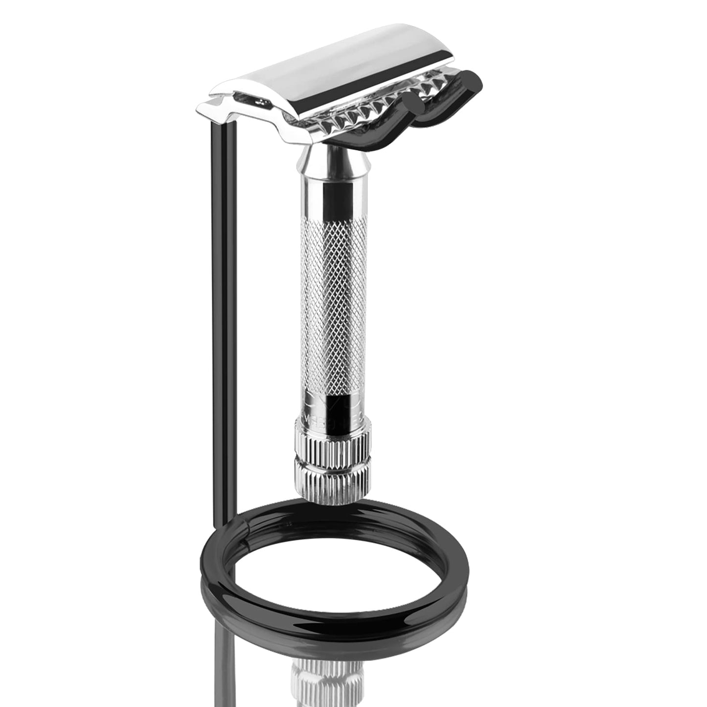 Linkidea Short Handle Razor Stand, Stainless Steel Shaving Razor Holder, Men's Travel Shaver Stand, Only Compatible with Razor Handle Less Than 3.5''