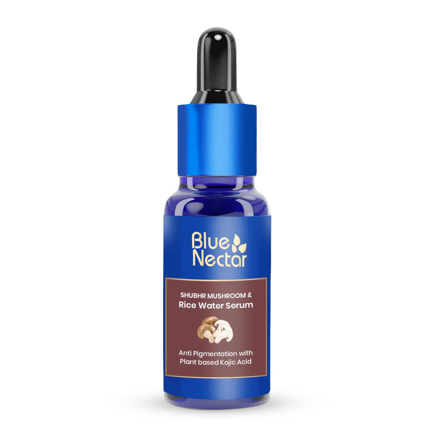Blue Nectar Rice Water Kojic Acid Face Serum | Plant Based Almond Serum for Even Skin Tone | for Women & Men with Rice Water & Mushroom | All Skin Types (13 Herbs,1Fl Oz)