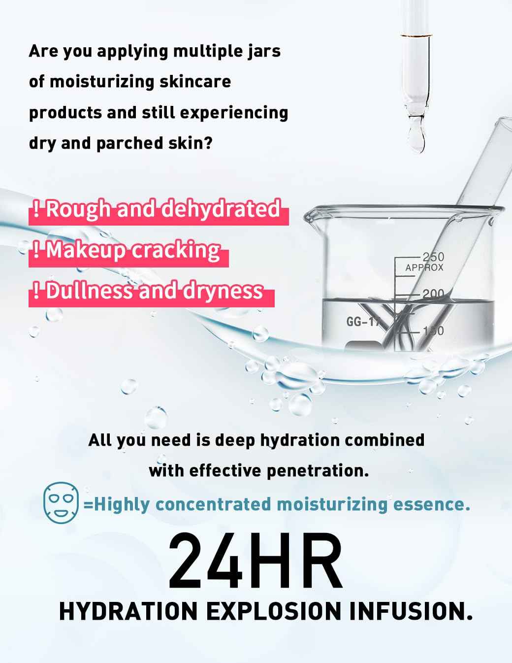 menorah skincare - Ultra Hydration Rescue Sheet Mask (4 Sheets) - with Rice, African Mango, Face sheet masks, Moisturizing mask, Super Hydration and Moisturizing, 100% Organic cotton sheet mask