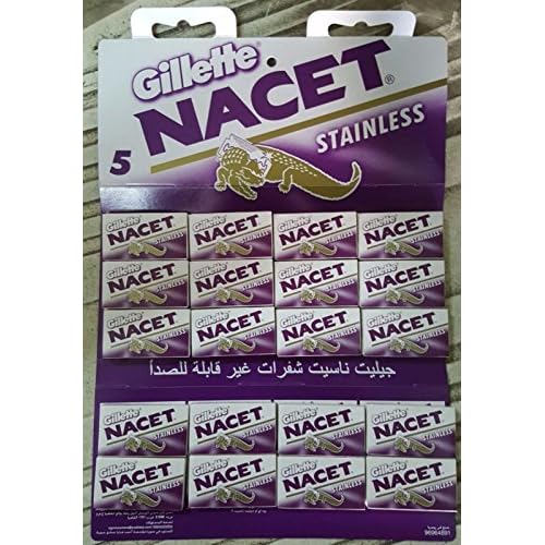 100 NACET Stainless Double Edge Razor Blades Made Russia Men's Razors