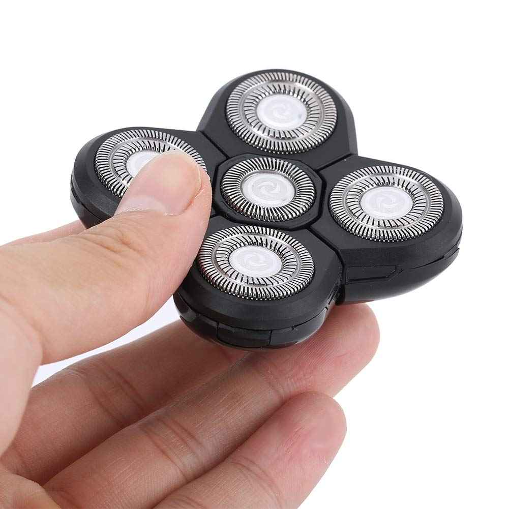 LUCKDANO Men Electric Shavers Replacement Head Electric Beard Shaver 5 Blade Rotating Head Accessory Replacement (Spare 5 Blades)