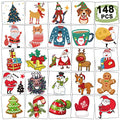 148 Christmas Temporary Tattoos for Kids - Individually Wrapped