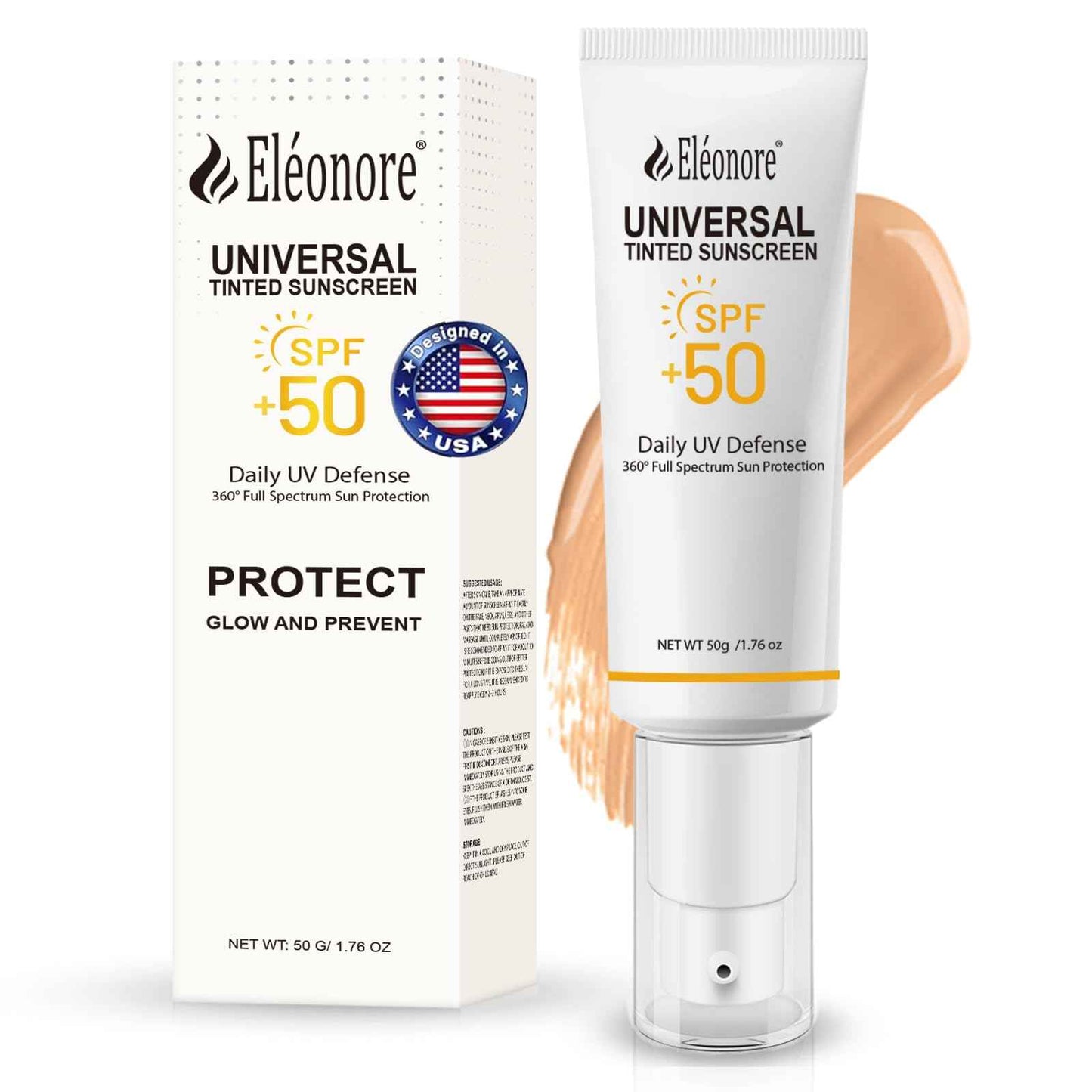Face Sunscreen For Women - Tinted Sunscreen for face - Face Moisturizer With SPF 50 -Travel Toiletries. 50 ml