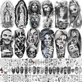 73 Sheets Chicano Temporary Tattoos For Women Men Adults
