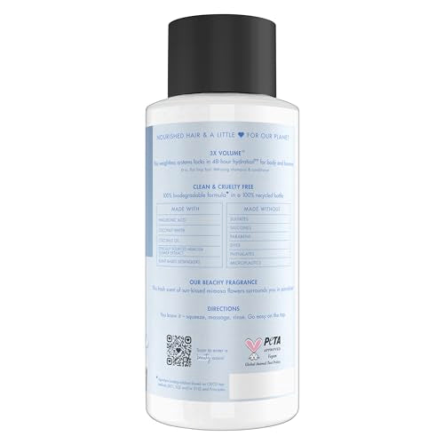 Love Beauty and Planet Weightless Volume Conditioner with Hylauronic acid Coconut Water & Mimosa Flower for Thin and Fine Hair Care 13.5 oz (Pack of 2)
