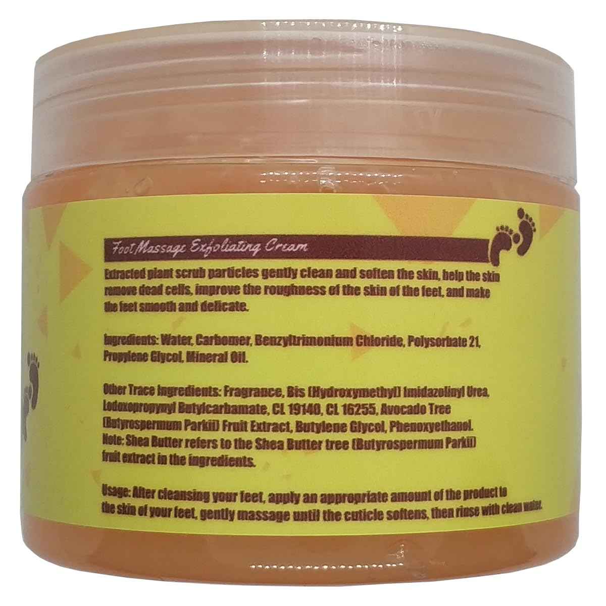 BIOAQUA Foot Care Herbal Massage Scrub-Exfoliating Cream Cleansing Delicate Feet Skin Shea Oil Natural Extracts 180g / 6.35oz (Pack of 2)