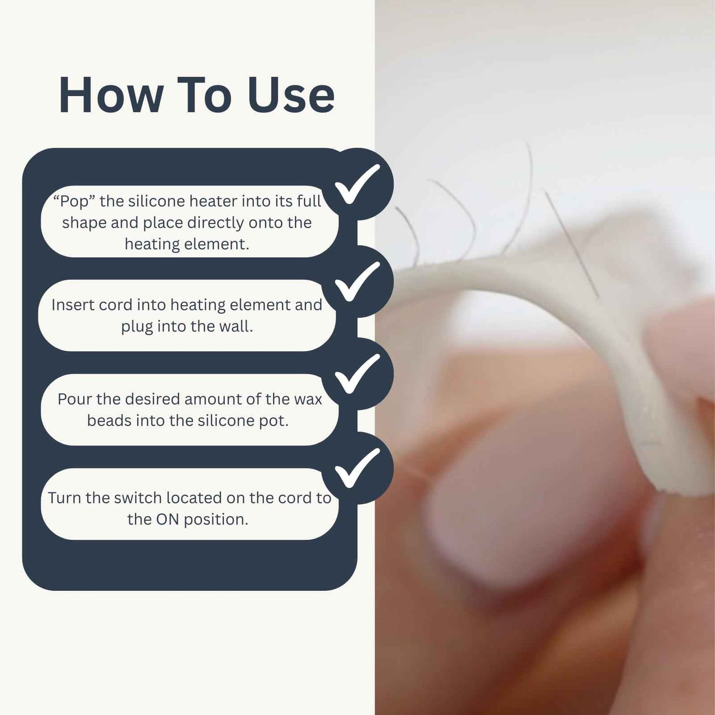 neuBuff Collapsible Silicone Wax Heater, Wax Warmer for Hair Removal, Fast Heating, Easy Cleanup and Storage, 400ml Capacity, Perfect for At-Home Waxing