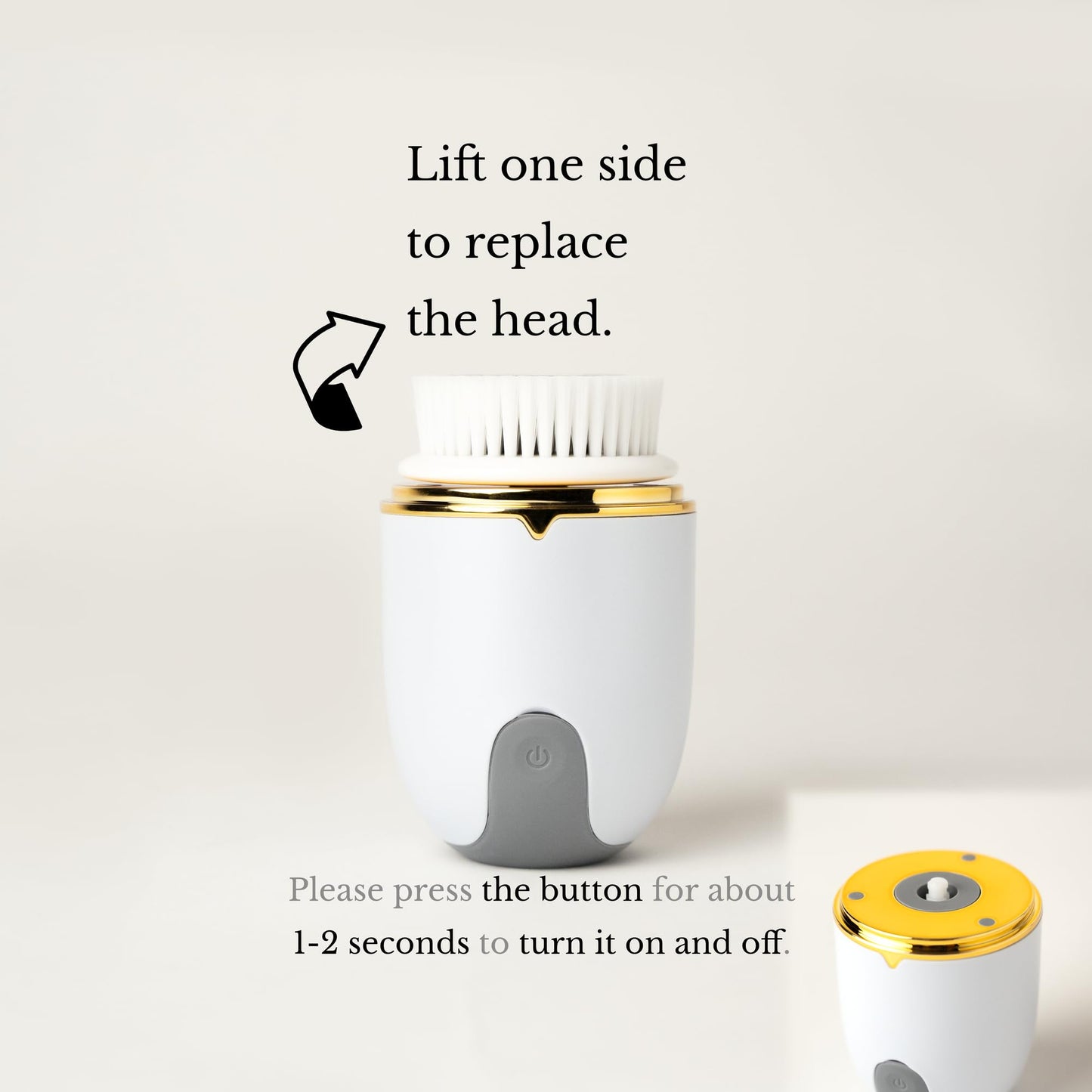 Waterproof Electric Face Brush with IPX5 Rating for Deep Cleansing and Exfoliation