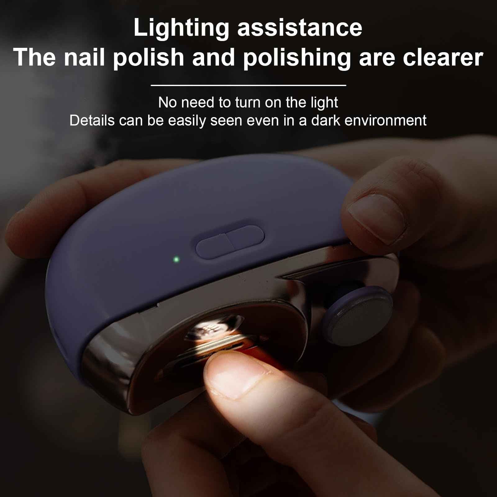 Electric Nail Clipper, New 2 in 1 Automatic Nail Trimmer, ElectricNail with Polishing, Manicure Set Multifunctional Nail Trimmer for Baby, Kids, Adults, Seniors (White)