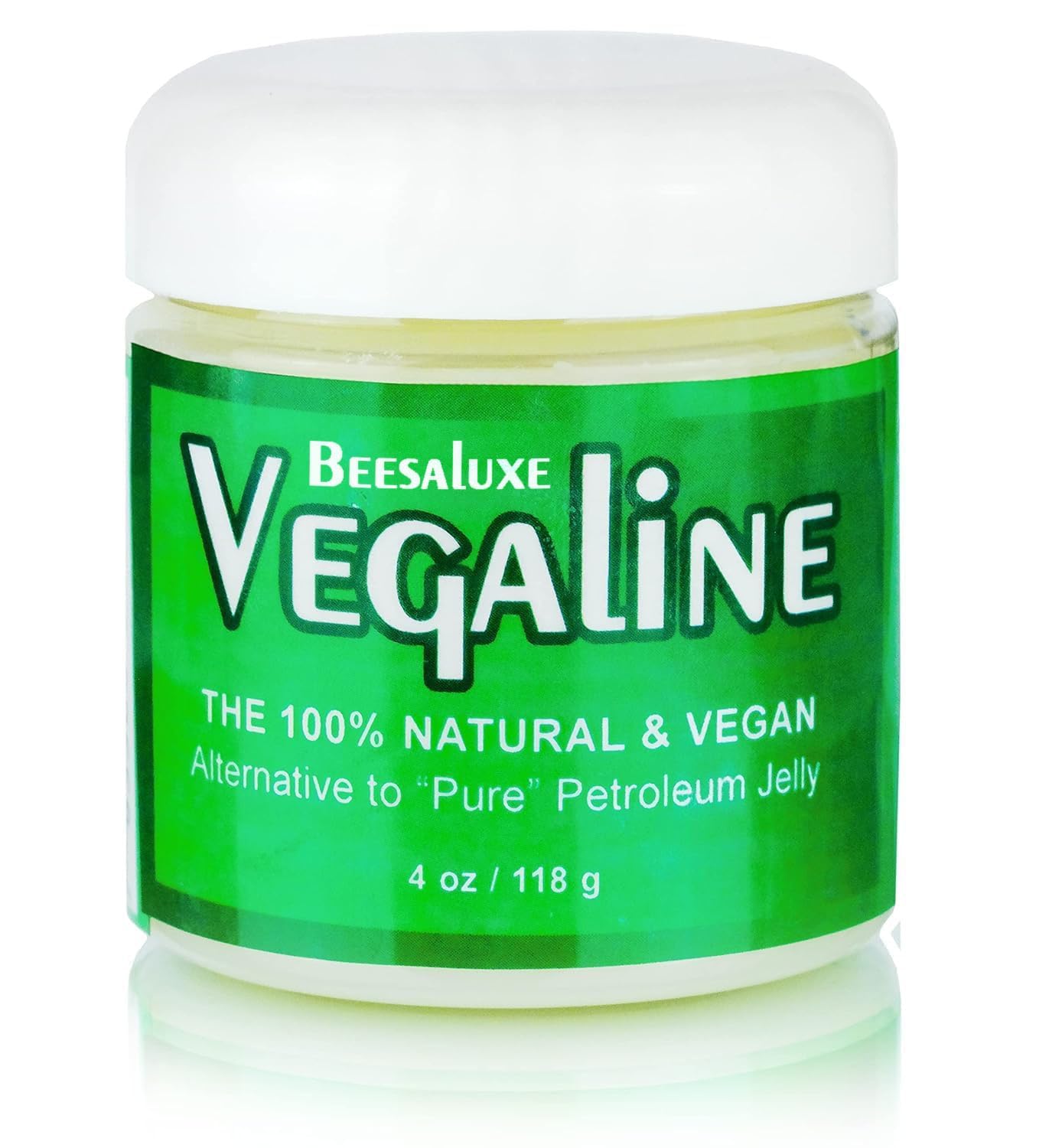 Vegaline - 100% Natural, Vegan & Hypoallergenic Alternative to Petroleum Jelly - Lips, Hands, Baby, Makeup Remover and More (4 oz)