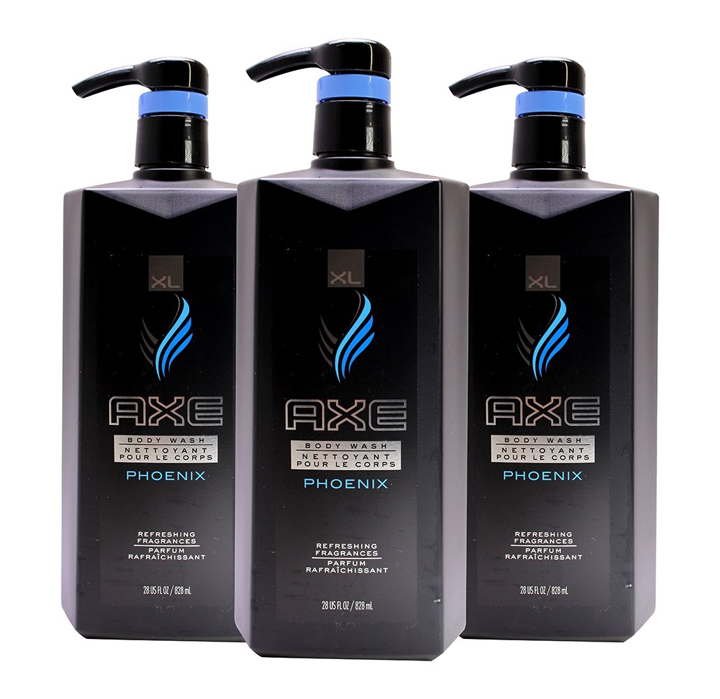 Axe Body Wash for Men, Phoenix, 28 oz with Pump (Pack of 3)