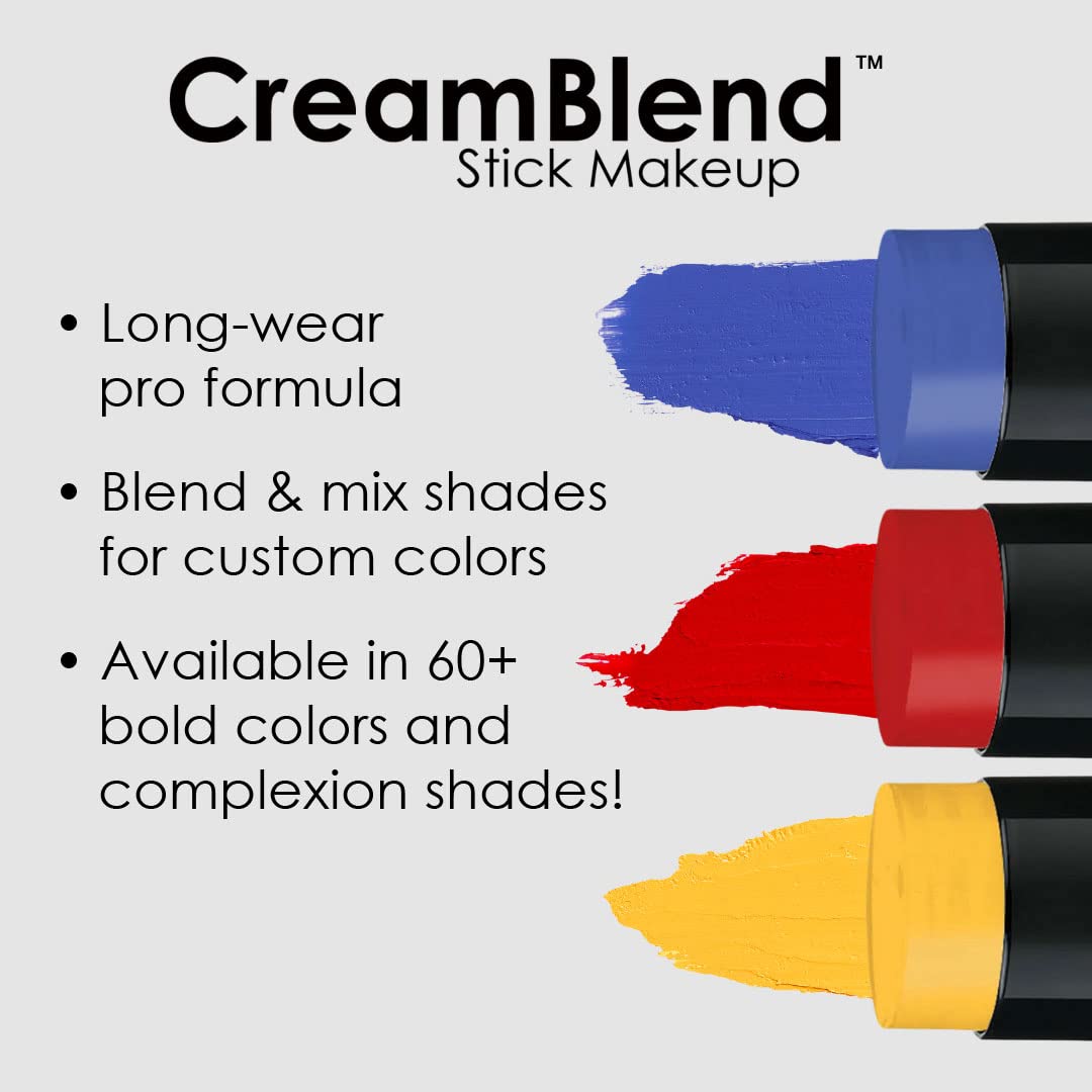 Mehron Makeup CreamBlend Stick | Face Paint, Body Paint, & Foundation Cream Makeup | Body Paint Stick Perfect for Halloween Makeup .75 oz (21 g) (Monster Grey)