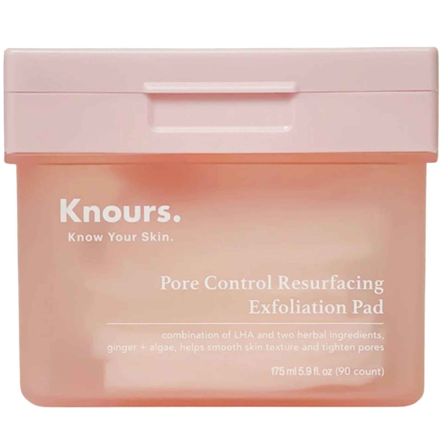 Knours. Pore Control Resurfacing Exfoliation Pad, Hydrating & Sebum Control with Plant Extract 90 Count (175ml 5.9 fl.oz.) K-Beauty Skincare