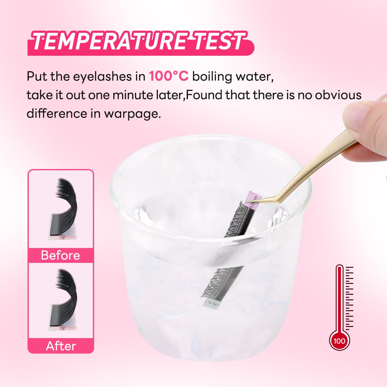 4D W Shape Eyelash Extension Natural Soft Volume 0.07mm C curl 9mm Premade Fans Faux Mink Matte Black Cluster 12 rows