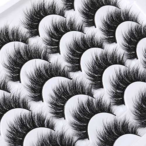 18MM Faux Mink Eyelashes - 12 Pairs Thick Volume False Lashes