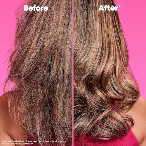 Matrix Instacure Build-A-Bond Mighty Bonds Shampoo and Conditioner Set - Bond Repair For Very Damaged Hair, Strengthens, Adds Shine & Softens with Citric Acid & Squalane, Vegan, Sulfate & Paraben-Free