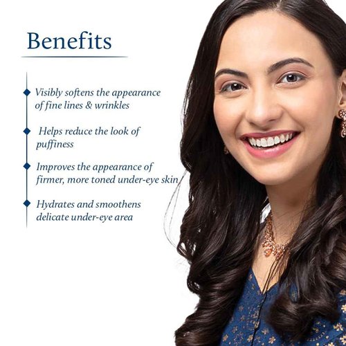 Blue Nectar Under Eye Serum with Plant-Based Niacinamide from Potato Starch & Papaya | Dark Circles Serum with Advance Skin Firming Formula for Eyes Puffiness (17 Herbs, 1Fl OZ)