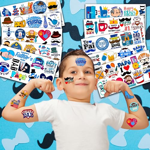 Father's Day Temporary Tattoos - 104 PCS Party Favors