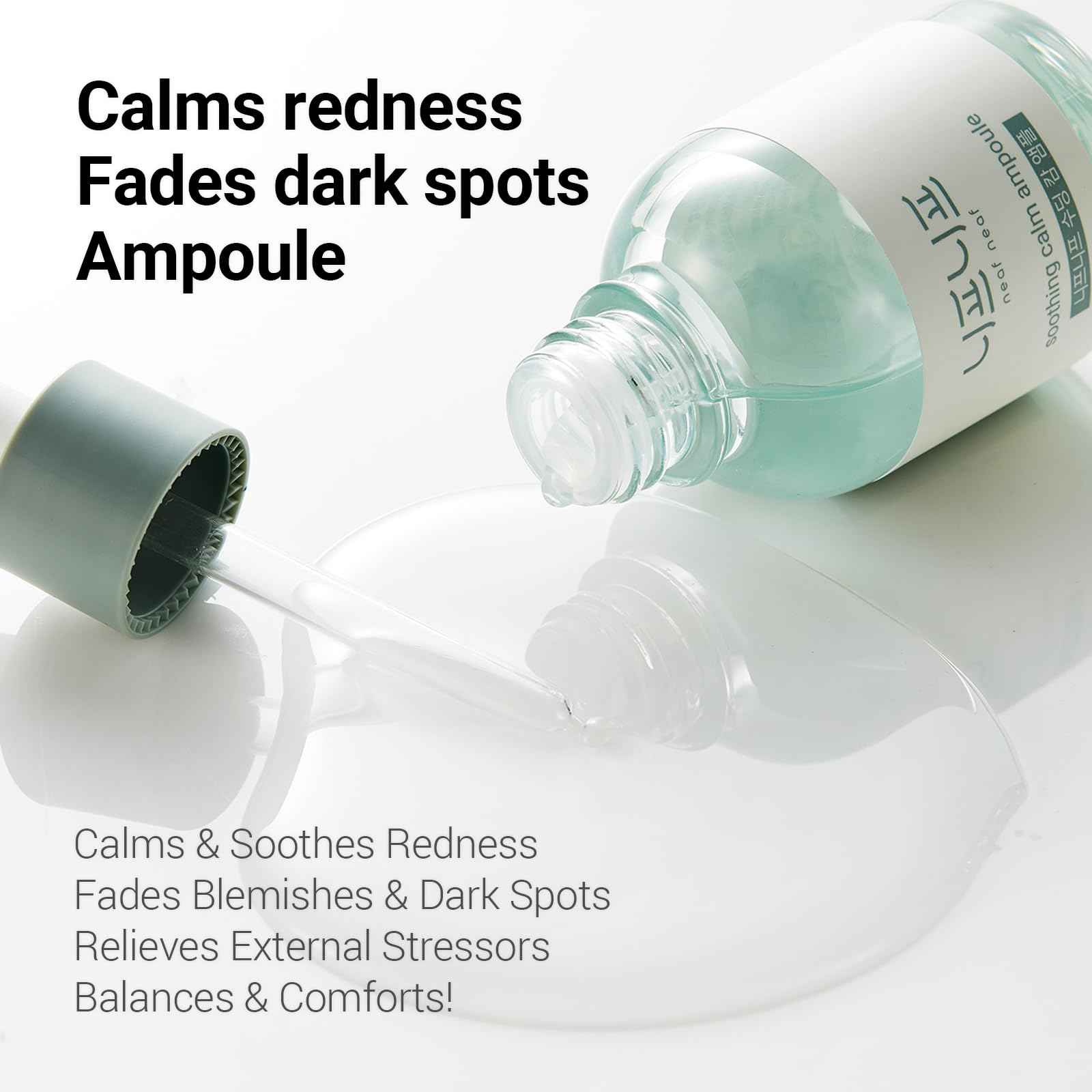 NEAF NEAF Soothing Calm Ampoule with Niacinamide, Spot Care Hyaluronic Acid, Non-Greasy, CICA Healing and Gentle Formula (30ml /1.01 oz) Radiant Serum, Korean Skincare