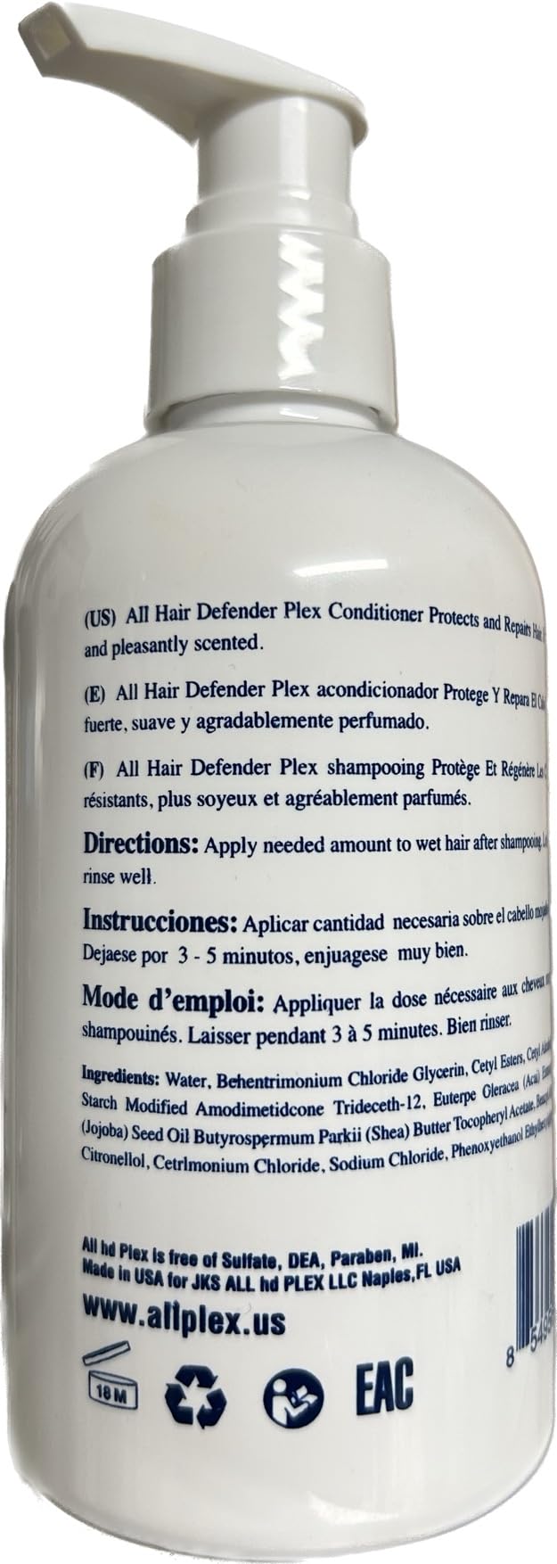 PLEX B.T Amazing Shampoo and Conditioner 8oz with Convenient Pump Duo