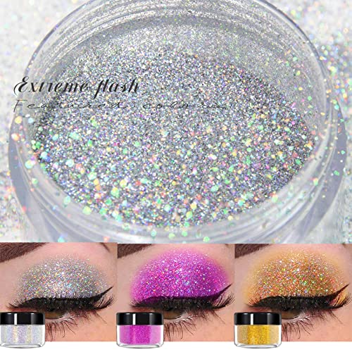 Body Glitter Spray - Silver Gold Pink Shimmer Powder with Bottle
