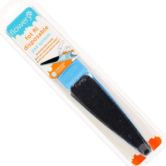 Flowery Swedish Clover Foot File Disposable Pad Kit, Great For Dry Cracked Feet, Refines Calluses