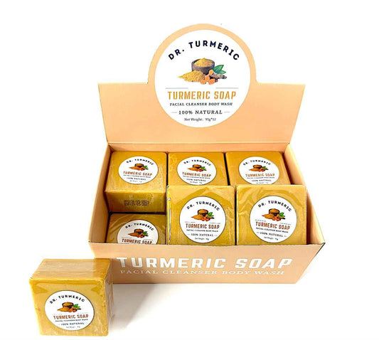 Turmeric Soap Bar | Face & Body Cleanser | Moisturizing | Lathering | Deep Cleansing | Evens Skin Tone | Refreshing Scent | Radiant Skin| 12 Pack