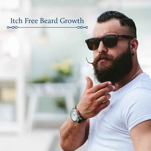Blue Nectar Beard Oil for Men, Natural Moustache and Beard Growth Oil and Beard Softener for softer, helps in dandruff contains Sandalwood & Orange Peel Aroma