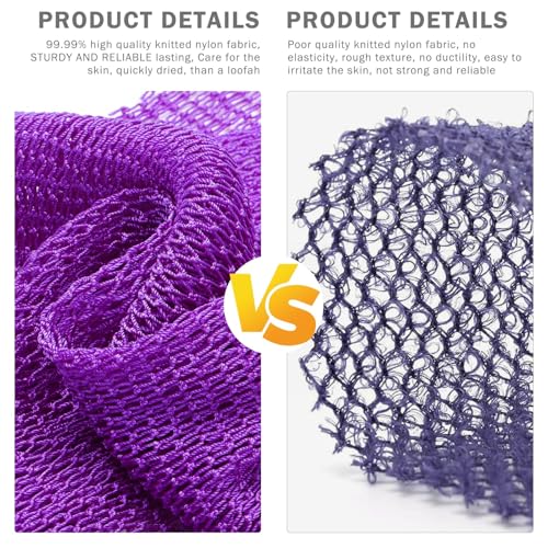 African Net Sponge 2-Pieces - Authentic Exfoliating Back Scrubber for Shower & Bath