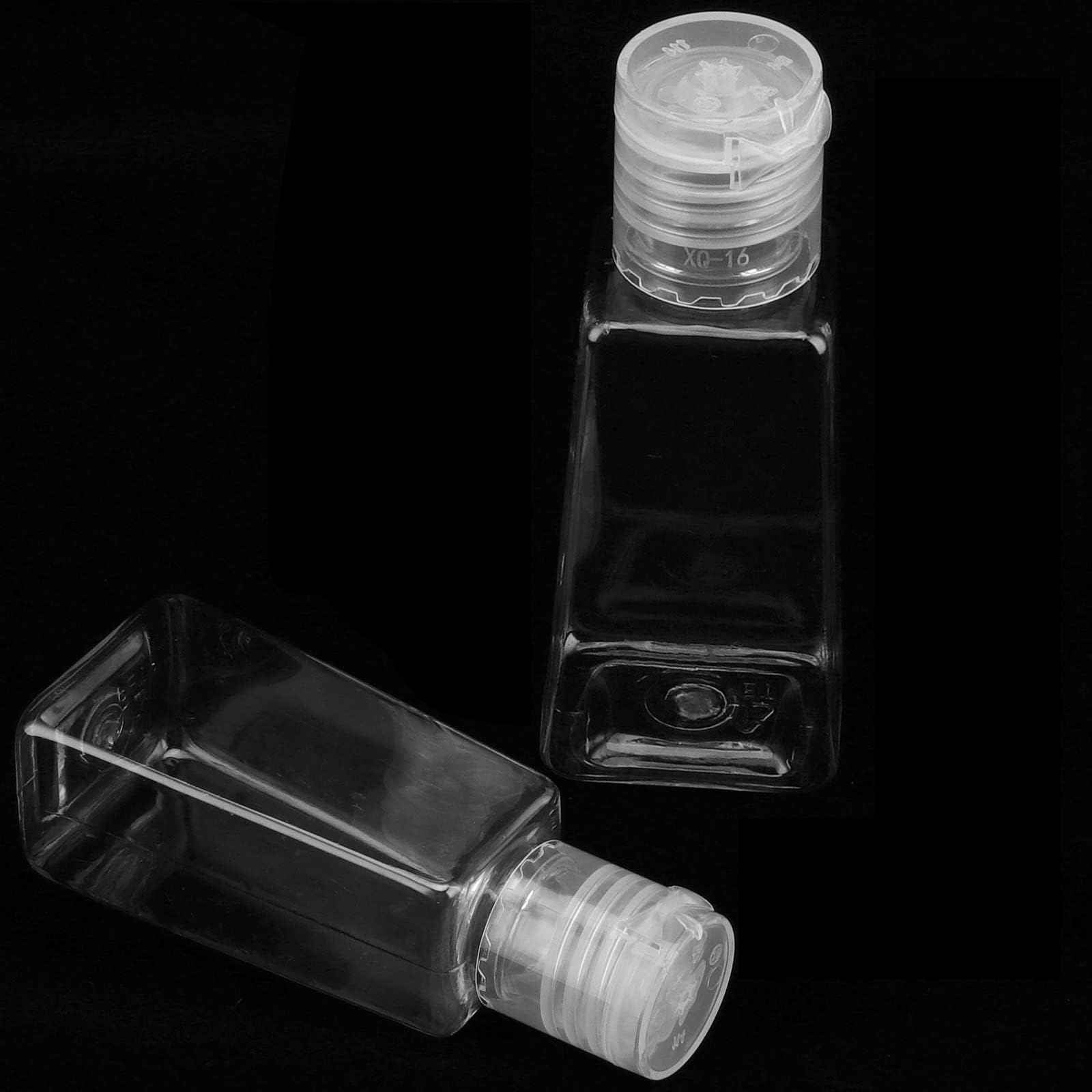 MOUYAT 110 Pack 1oz Clear Plastic Flip Cap Bottles, 30ml Empty Squeeze Travel Bottles with Flip Lid, Transparent Mini Refillable Flip Cap Travel Size Sample Containers for Lotion Cream Toiletries