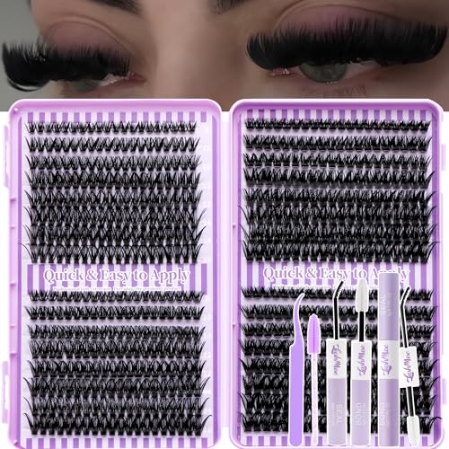 640Pcs Lash Cluster Kit - 50D to 100D Volume Lashes 8-16mm