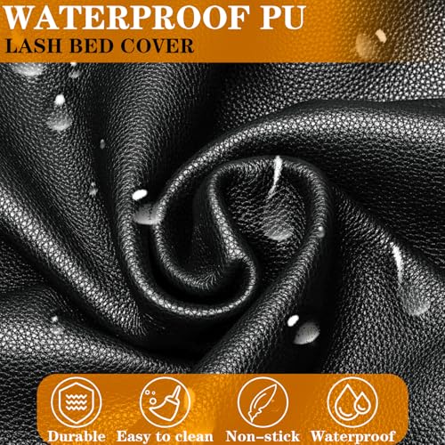 Waterproof PU Leather Lash Bed Cover - Wipeable 6ft Massage Table Cover