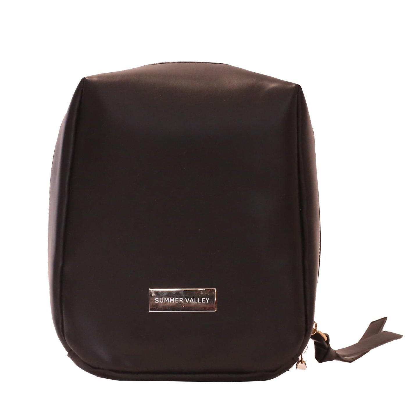 Elegant Portable Puffer Cosmetic Bag for Women with Compartments Large Capacity Travel Makeup Bag for Purse (Black)