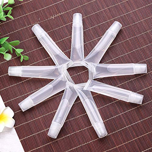 100 Pcs 10ml Clear Empty Lip Gloss Tubes Refillable
