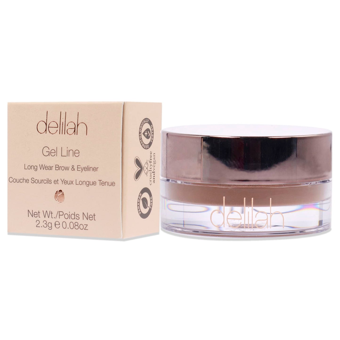 Delilah Gel Line Eye and Brow - Ash for Women - 0.08 oz Eyeliner