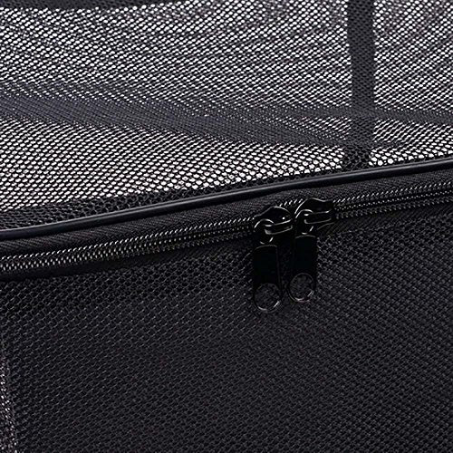 SHANY Large Assorted Sizes Cosmetics Makeup Travel Bag - Black Mesh Bag Make Up Bag Organizer Tools Storage Carry On - 3PC set