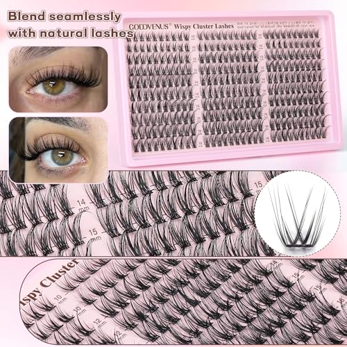 Goddvenus Lash Clusters Kit - Natural 10-16mm DIY Extensions