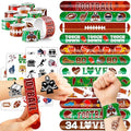 72PCS Football Party Set - 48PCS Temporary Tattoos & 24PCS Slap Bracelets - Sports-Themed Birthday Supplies, Baby Shower Gifts, Classroom Rewards & Party Decor for Kids (Boys & Girls)