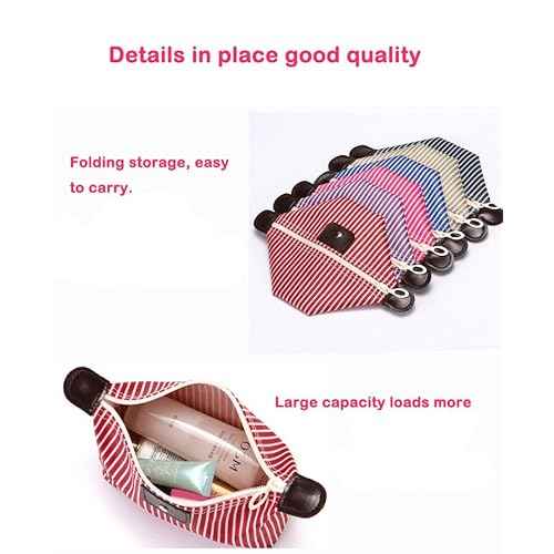 2 Pack Make Up Bag for Traveling,Preppy make up bag,Toiletry Bag,Nylon Cosmetic Bag,Light Pink Makeup Bag,Skin Care Bag£¬Tiny Makeup Bag