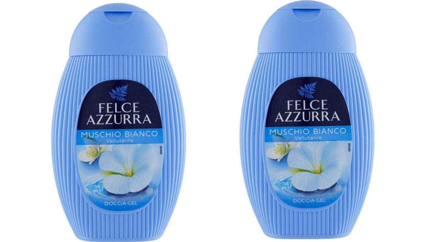 Felce Azzurra Shower Gel Muschio Bianco 250ml / 8.45fl.oz, Pack of 2