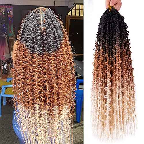 7 Packs Butterfly Locs Crochet Hair 24 Inch Crochet Box Braids Pre Looped Butterfly Box Braids Crochet Hair Crochet Braids for Women (24 Inch,7 Pack,1B/30/613)