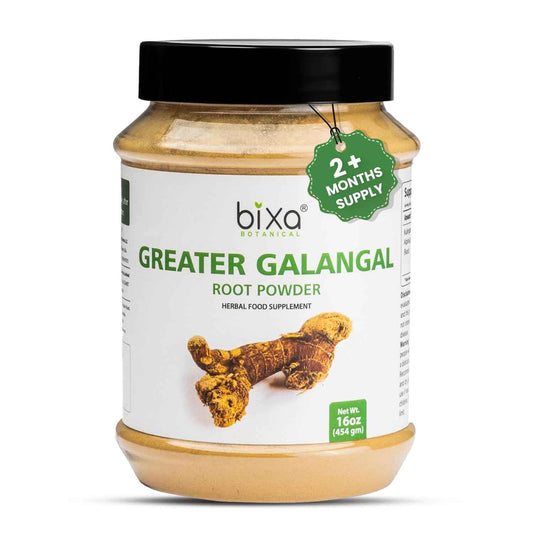 bixa BOTANICAL | Greater Galangal Root Powder | Alpinia Galanga Kulinjan | for Soups and Cooking | Ayurvedic Herbal Supplement | Kosher | Steam Treated | Non GMO | Vegan | 100 Percent Pure |16 oz