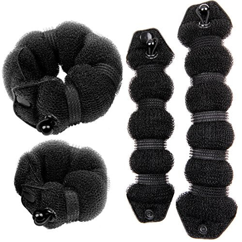 Doughnut Hair Bun Maker Set - 2 Pieces Small & Large