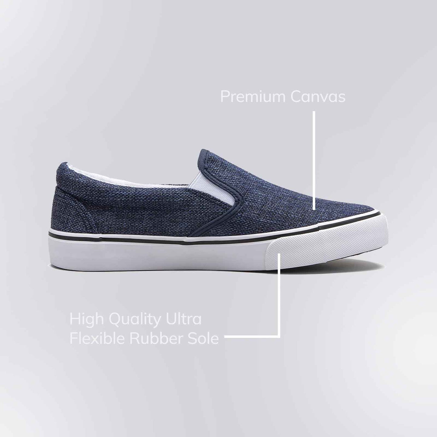 Low-Top Slip Ons Women's Fashion Sneakers Casual Canvas Sneakers for Women Comfortable Flats Breathable Padded Insole Slip on Sneakers Women Low Slip on Shoes (Denim, Numeric_8)