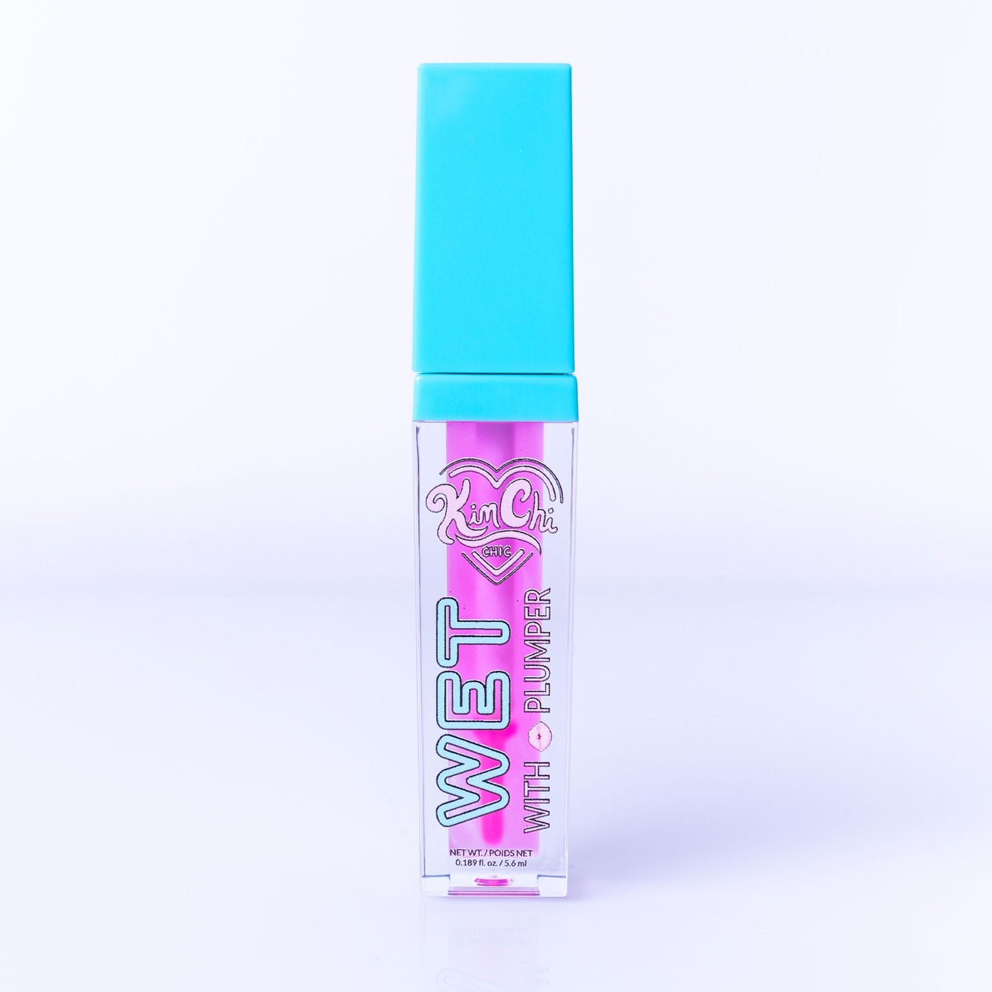 Kimchi Chic Beauty High Shine Wet Gloss Lip Plumping Lip Gloss, High Shine, Non-Sticky, Super Lightweight and Vegan Lip Gloss, Translucent Hot Pink, 03 Miami, 5.6ml