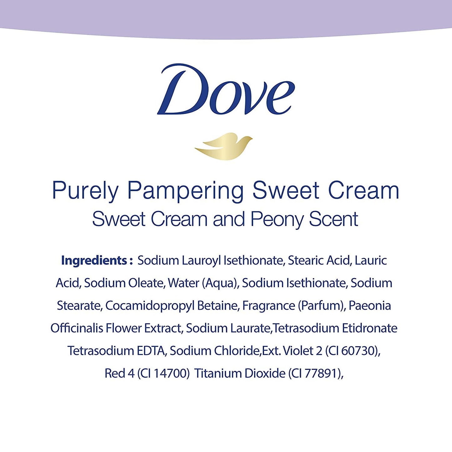 Dove Purely Pampering Beauty Bar, Sweet Cream & Peony, 4 oz bars, 6 ea (Pack of 4)