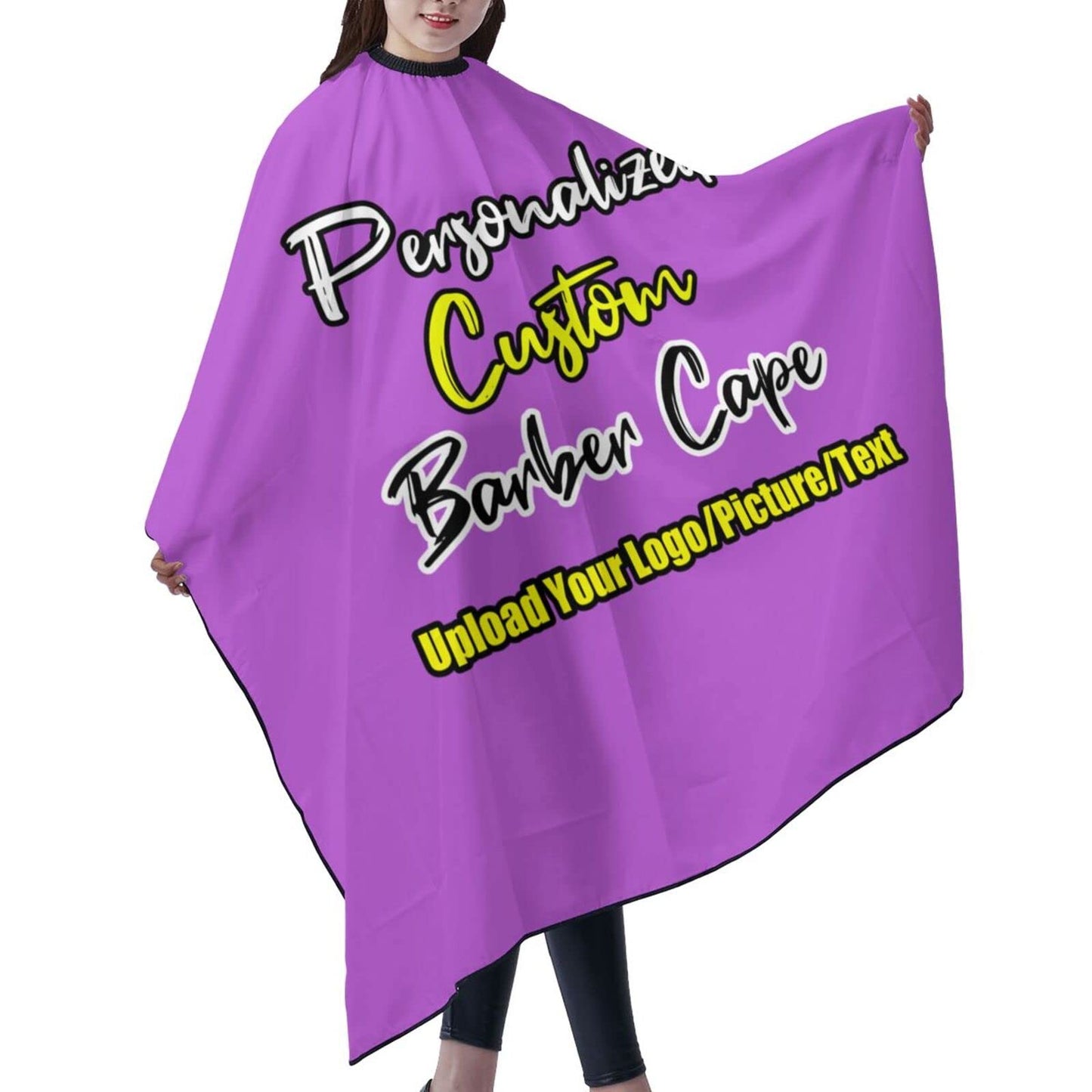 sophiehome Customized Haircut Cape for Adult, Personalized Barber Cape for Men Add Your Photo Text Logo, Custom Cape Haircut Apron for Home Salon and Barbershop Mediumorchid