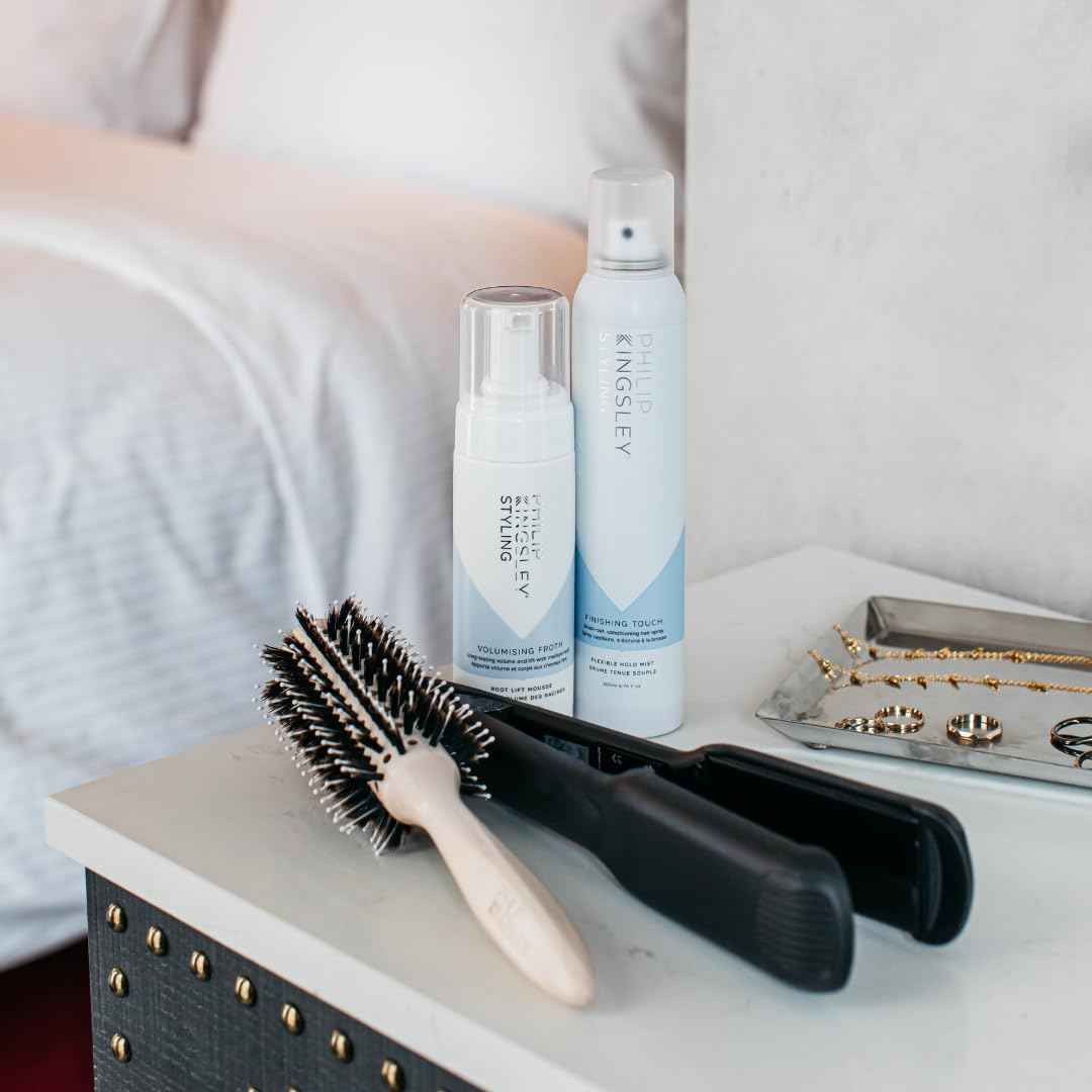 Philip Kingsley Vented Round Hair Brush for Blow Drying, Curling, Volumising, and Styling Hair, Nylon Bristle Brushes, 60mm Radial