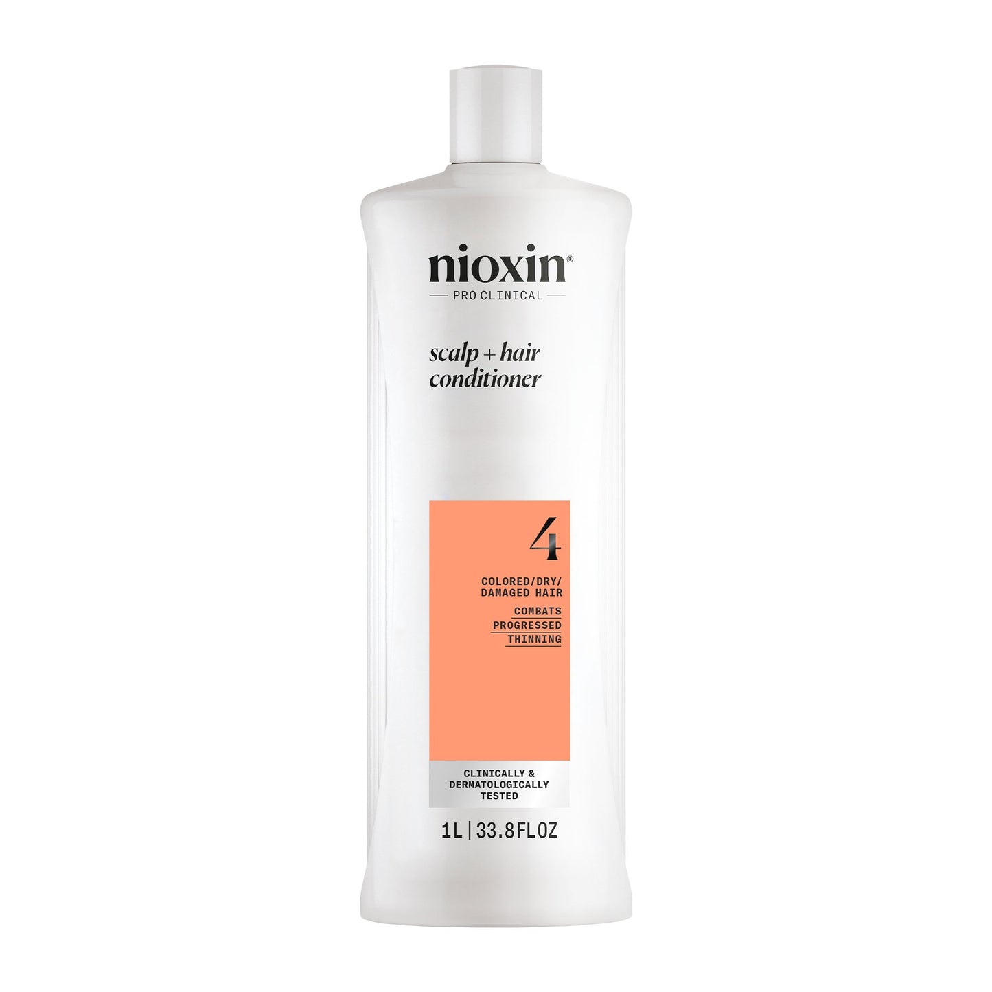 Nioxin System 4 Scalp Therapy Conditioner, Color Treated Hair with Progressed Thinning, 33.8 oz