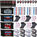 72 Pcs Nurses Gifts Bulk Nurses Week Appreciation Gift Women with Socks Makeup Bags Penlight Badge Reels Headband Bracelet Hair Rope for Employees Doctors Team Nursing Pharmacists Staff